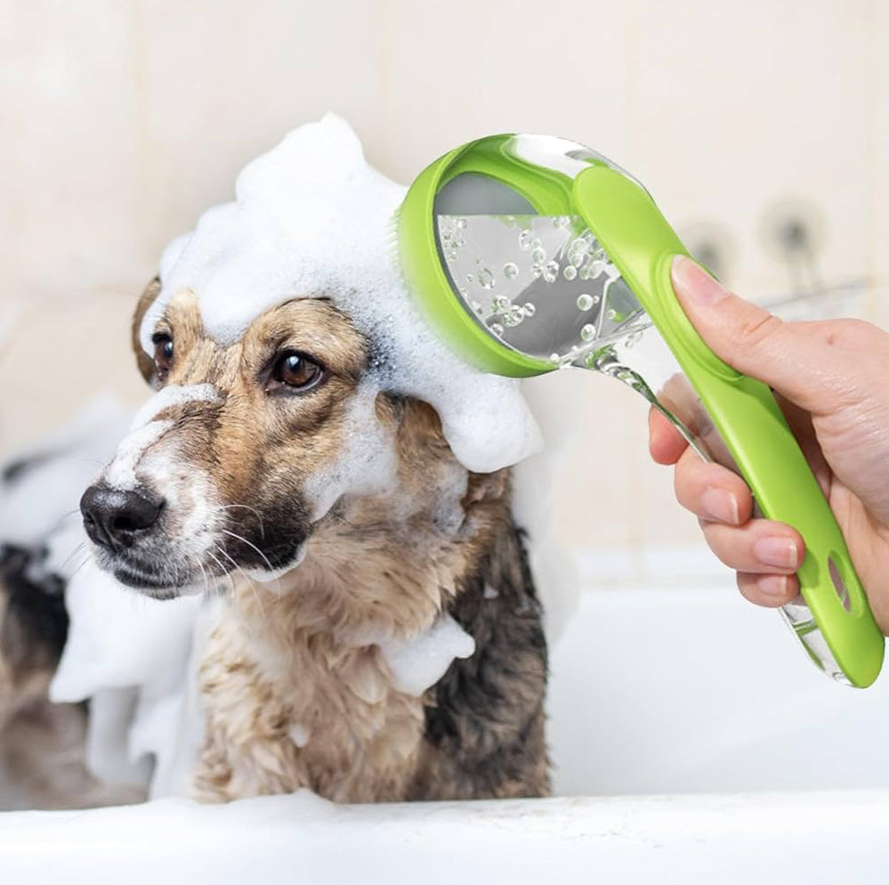 Cepillo perros con dispensador de champú